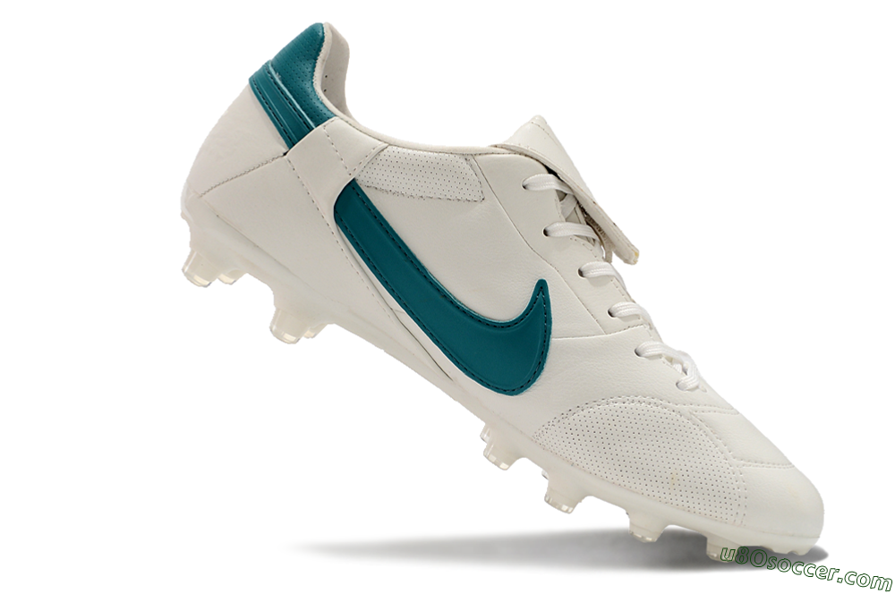 Nike The Premier 3 FG Firm Ground Soccer Cleats - White/Blue 4