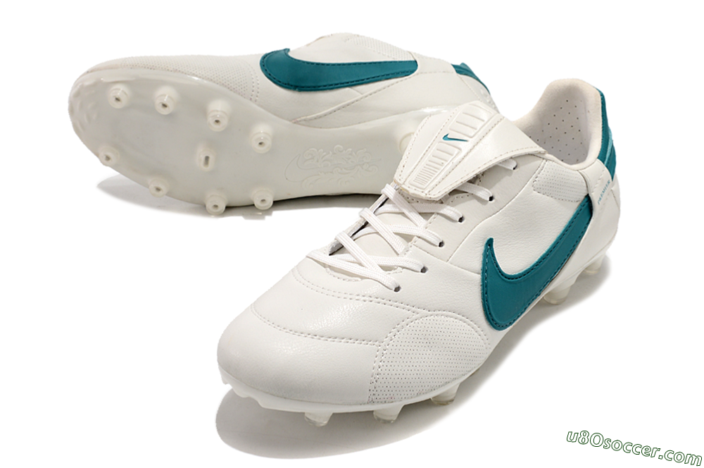 Nike The Premier 3 FG Firm Ground Soccer Cleats - White/Blue 3