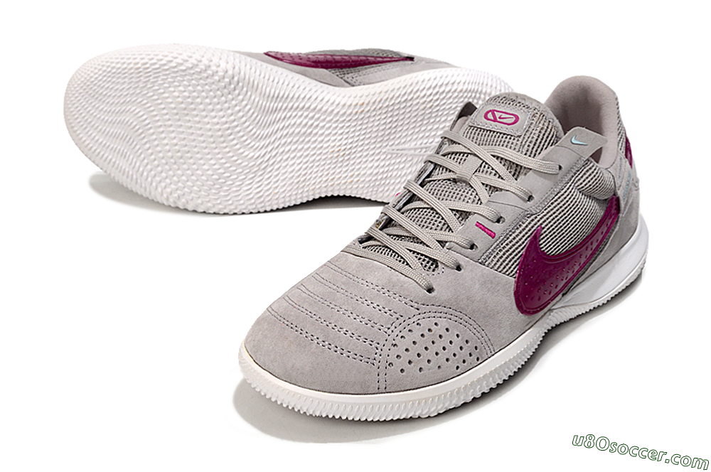 Nike Street Gato IC Indoor & Futsal Soccer Cleats - Grey/Purple/White 3