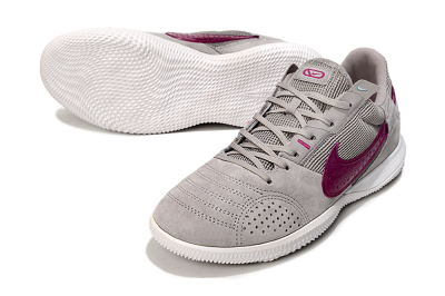 Nike Street Gato IC Indoor & Futsal Soccer Cleats - Grey/Purple/White