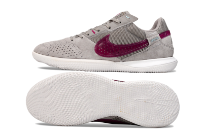 Nike Street Gato IC Indoor & Futsal Soccer Cleats - Grey/Purple/White