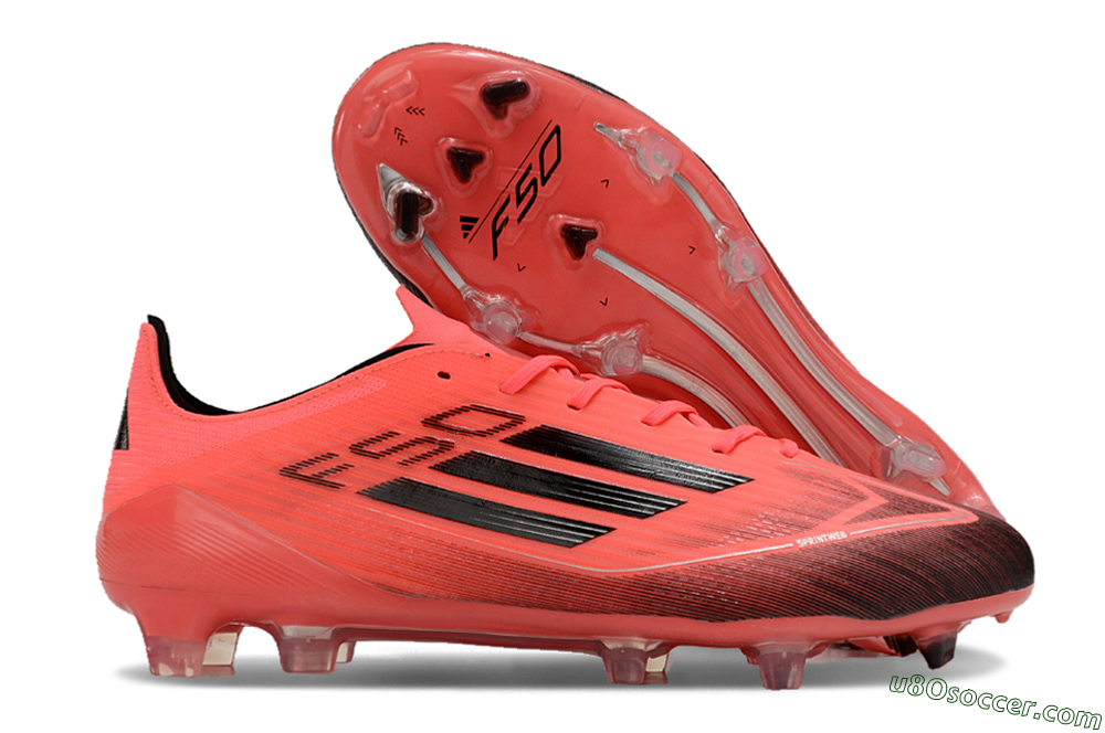 Adidas F50 Adizero FG Firm Ground Soccer Cleats - Red/Black 1