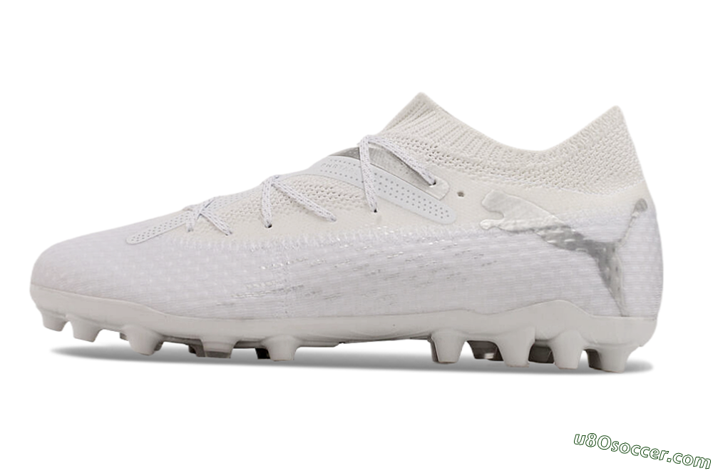 Puma Future Ultimate MG Multi Ground Soccer Cleats - White/Silver 2