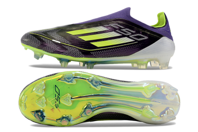 Adidas F50+ Adizero FG Firm Ground Soccer Cleats - Purple/Yellow/Blue