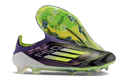 Adidas F50+ Adizero FG Firm Ground Soccer Cleats - Purple/Yellow/Blue