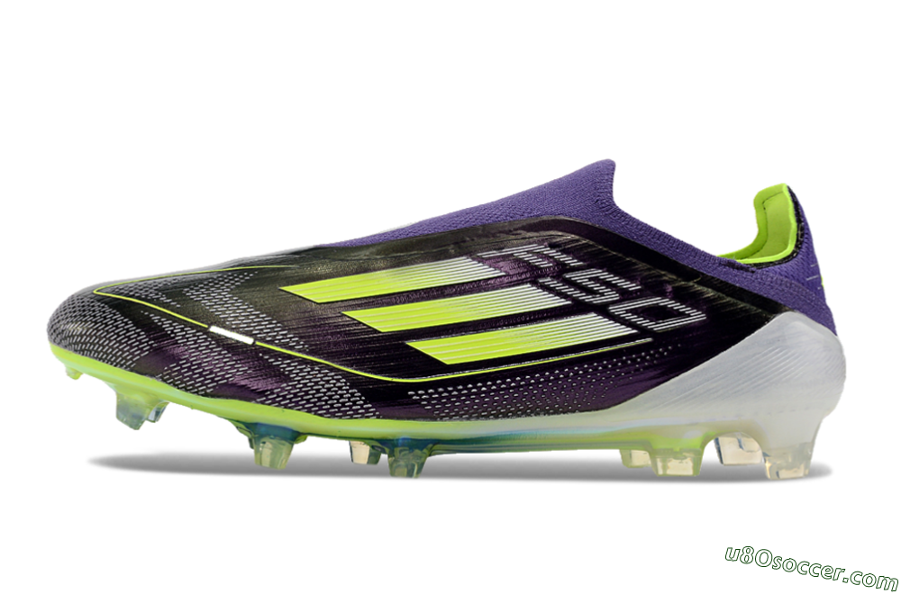 Adidas F50+ Adizero FG Firm Ground Soccer Cleats - Purple/Yellow/Blue 2