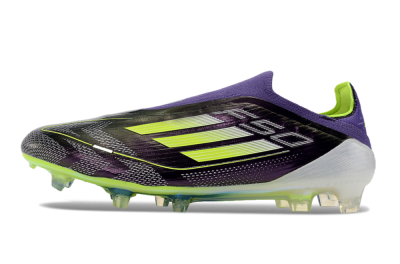 Adidas F50+ Adizero FG Firm Ground Soccer Cleats - Purple/Yellow/Blue