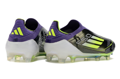Adidas F50+ Adizero FG Firm Ground Soccer Cleats - Purple/Yellow/Blue