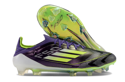 Adidas F50 Adizero FG Firm Ground Soccer Cleats - Purple/Yellow/White