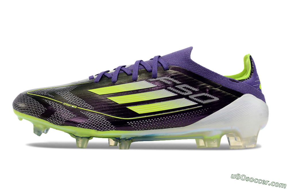 Adidas F50 Adizero FG Firm Ground Soccer Cleats - Purple/Yellow/White 1