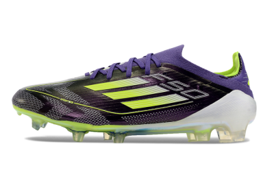 Adidas F50 Adizero FG Firm Ground Soccer Cleats - Purple/Yellow/White