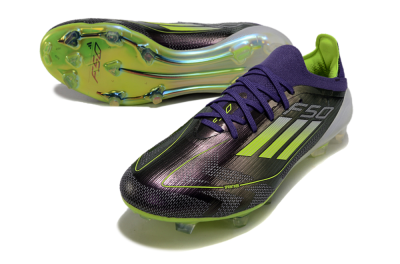 Adidas F50 Adizero FG Firm Ground Soccer Cleats - Purple/Yellow/White