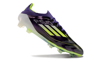 Adidas F50 Adizero FG Firm Ground Soccer Cleats - Purple/Yellow/White