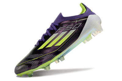 Adidas F50 Adizero FG Firm Ground Soccer Cleats - Purple/Yellow/White