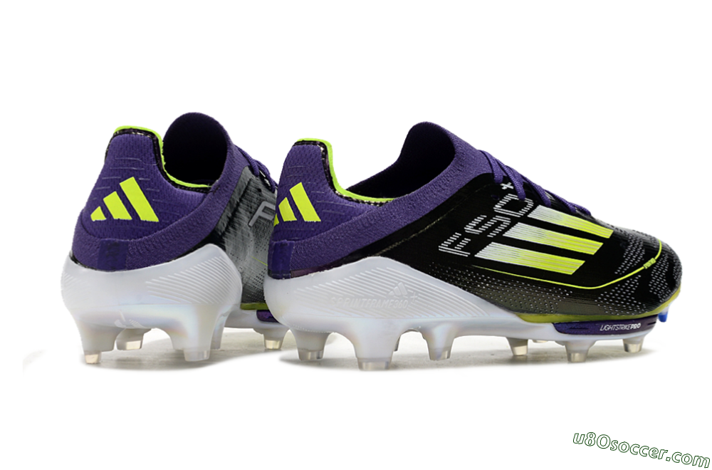 Adidas F50 Lightstrike Pro FG Firm Ground Soccer Cleats - Purple/Yellow/Blue 6