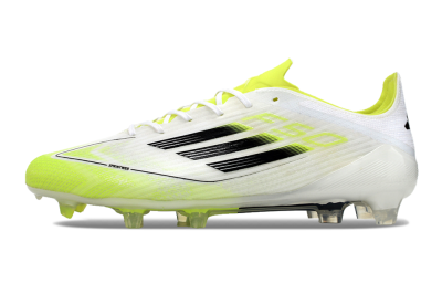 Adidas F50 Adizero FG Firm Ground Soccer Cleats - White/Yellow/Black