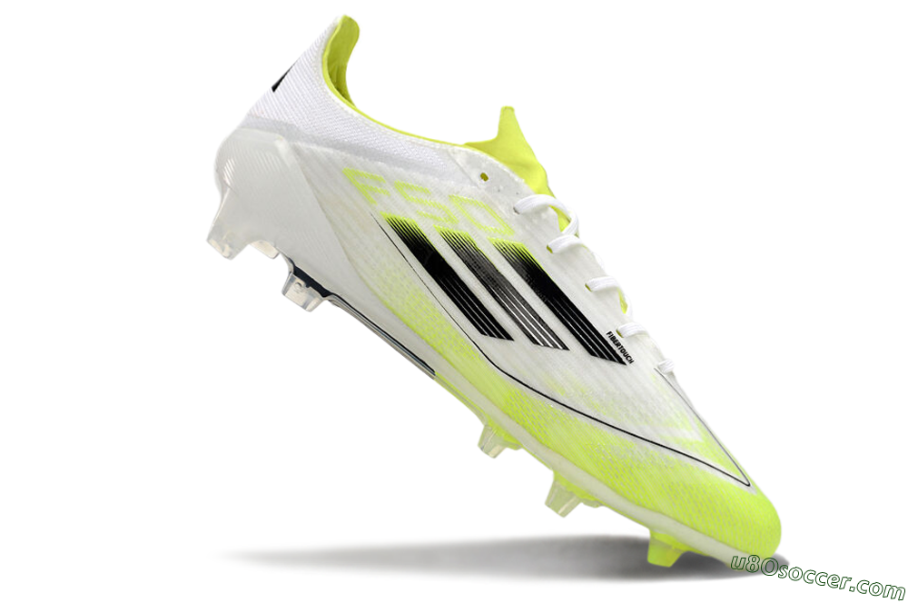 White Yellow Black FG Firm Ground Soccer Cleats