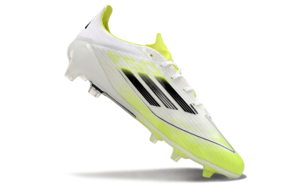 Adidas F50 Adizero FG Firm Ground Soccer Cleats - White/Yellow/Black