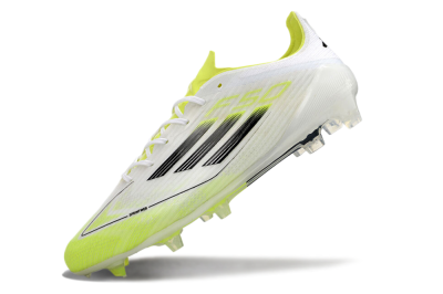 Adidas F50 Adizero FG Firm Ground Soccer Cleats - White/Yellow/Black