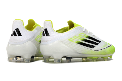 Adidas F50 Adizero FG Firm Ground Soccer Cleats - White/Yellow/Black