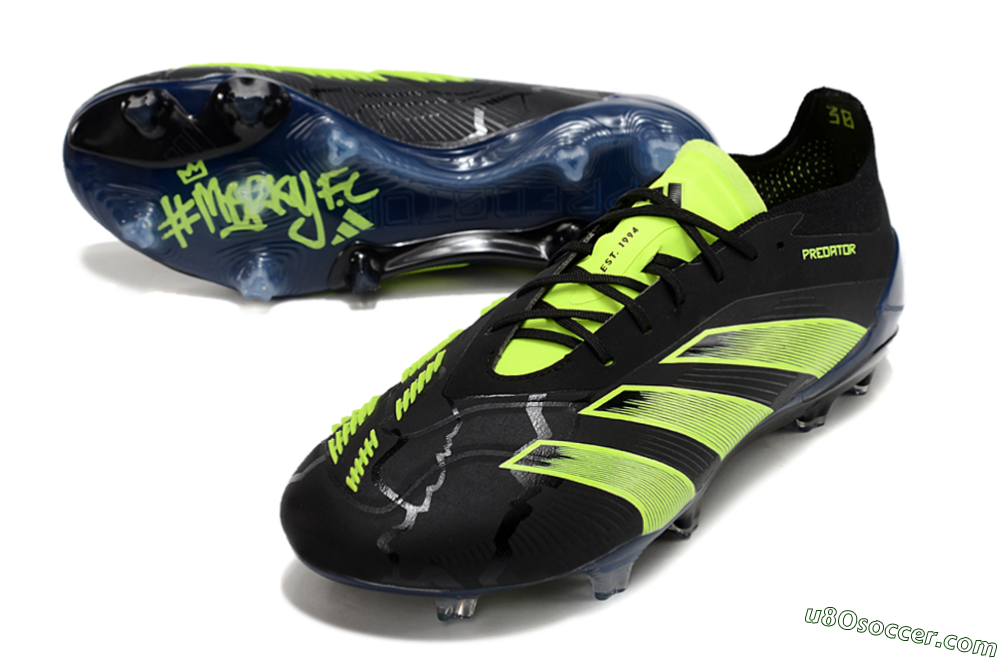 Adidas Predator Accuracy+ FG Firm Ground Soccer Cleats - Black/Yellow 3