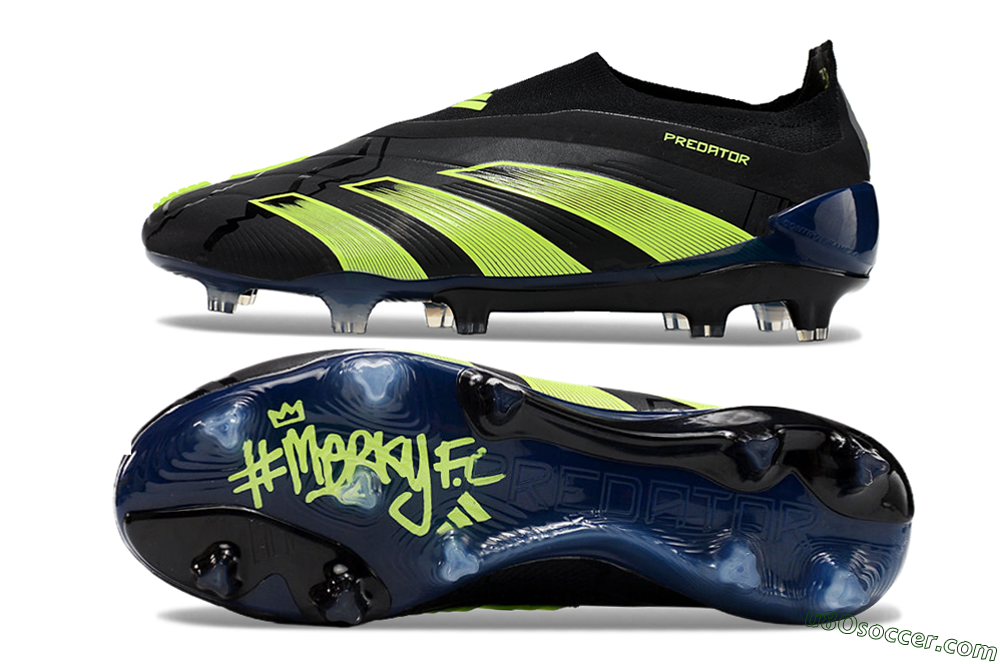 Adidas Predator Accuracy+ FG Firm Ground Soccer Cleats - Black/Yellow/Blue 0