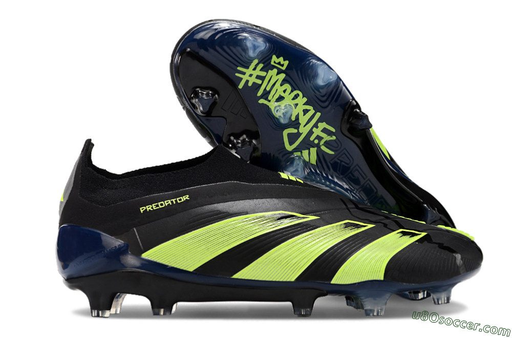 Adidas Predator Accuracy+ FG Firm Ground Soccer Cleats - Black/Yellow/Blue 1