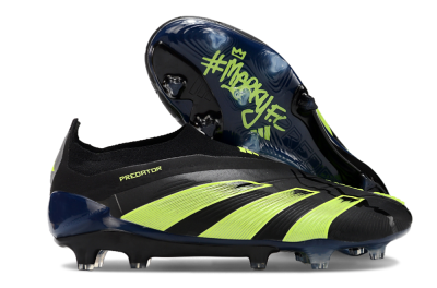 Adidas Predator Accuracy+ FG Firm Ground Soccer Cleats - Black/Yellow/Blue