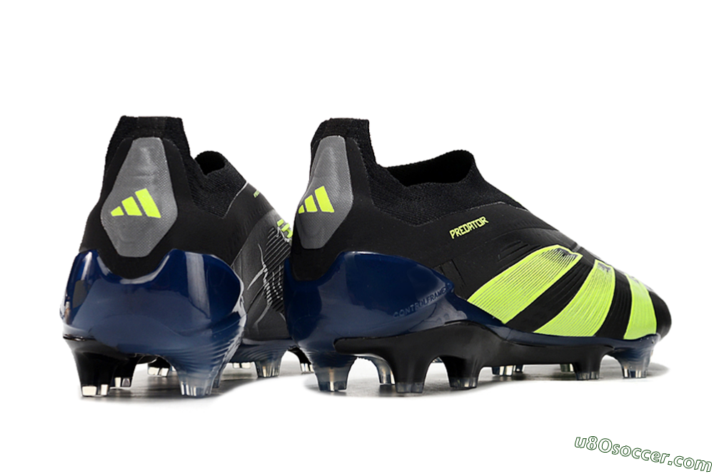 Adidas Predator Accuracy+ FG Firm Ground Soccer Cleats - Black/Yellow/Blue 6