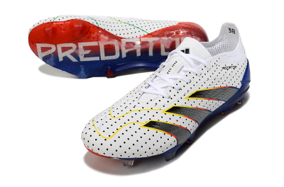 Adidas Predator 24 Elite Euphoria FG Firm Ground Soccer Cleats - White/Silver/Blue