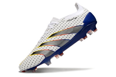 Adidas Predator 24 Elite Euphoria FG Firm Ground Soccer Cleats - White/Silver/Blue