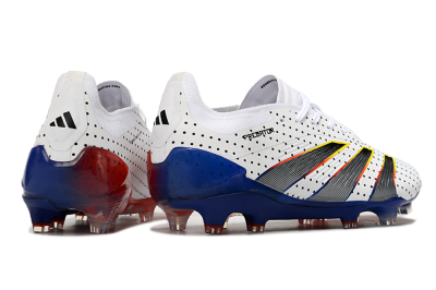 Adidas Predator 24 Elite Euphoria FG Firm Ground Soccer Cleats - White/Silver/Blue