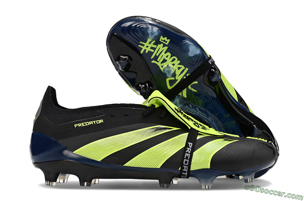 Adidas Predator Elite Foldover Tongue FG Firm Ground Soccer Cleats - Black/Yellow/Blue 5