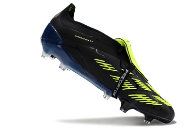Adidas Predator Elite Foldover Tongue FG Firm Ground Soccer Cleats - Black/Yellow/Blue
