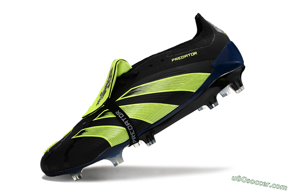 Adidas Predator Elite Foldover Tongue FG Firm Ground Soccer Cleats - Black/Yellow/Blue 1