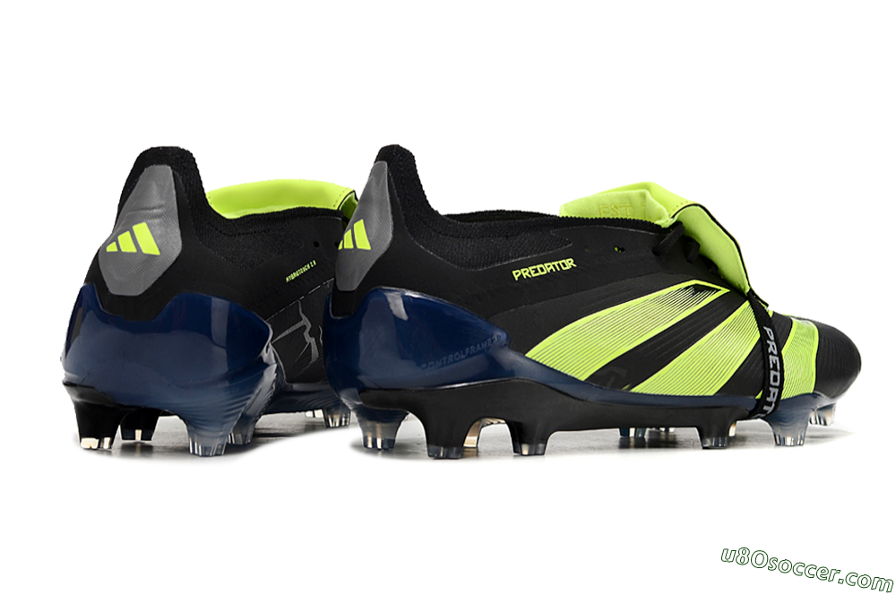Adidas Predator Elite Foldover Tongue FG Firm Ground Soccer Cleats - Black/Yellow/Blue 0
