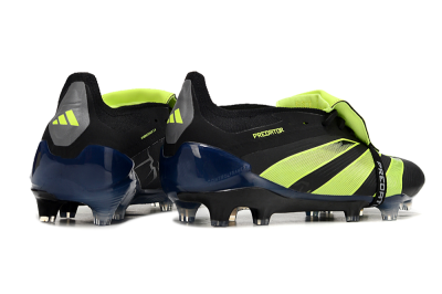 Adidas Predator Elite Foldover Tongue FG Firm Ground Soccer Cleats - Black/Yellow/Blue