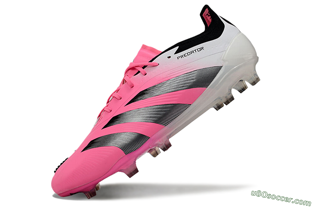 FG Firm Ground Soccer Cleats in Pink, Black, White Colorway