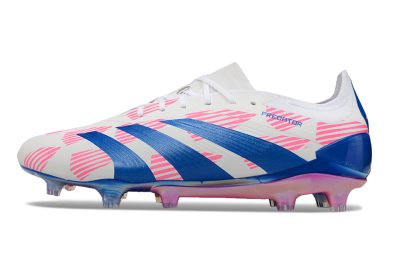 Adidas Predator Accuracy Elite FG Firm Ground Soccer Cleats - White/Pink/Blue