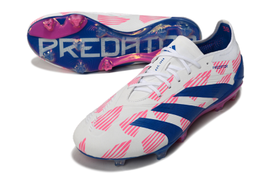 Adidas Predator Accuracy Elite FG Firm Ground Soccer Cleats - White/Pink/Blue