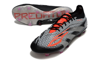 Adidas Predator Accuracy Elite FG Firm Ground Soccer Cleats - White/Black/Red/Silver
