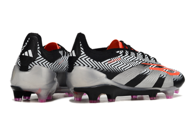 Adidas Predator Accuracy Elite FG Firm Ground Soccer Cleats - White/Black/Red/Silver
