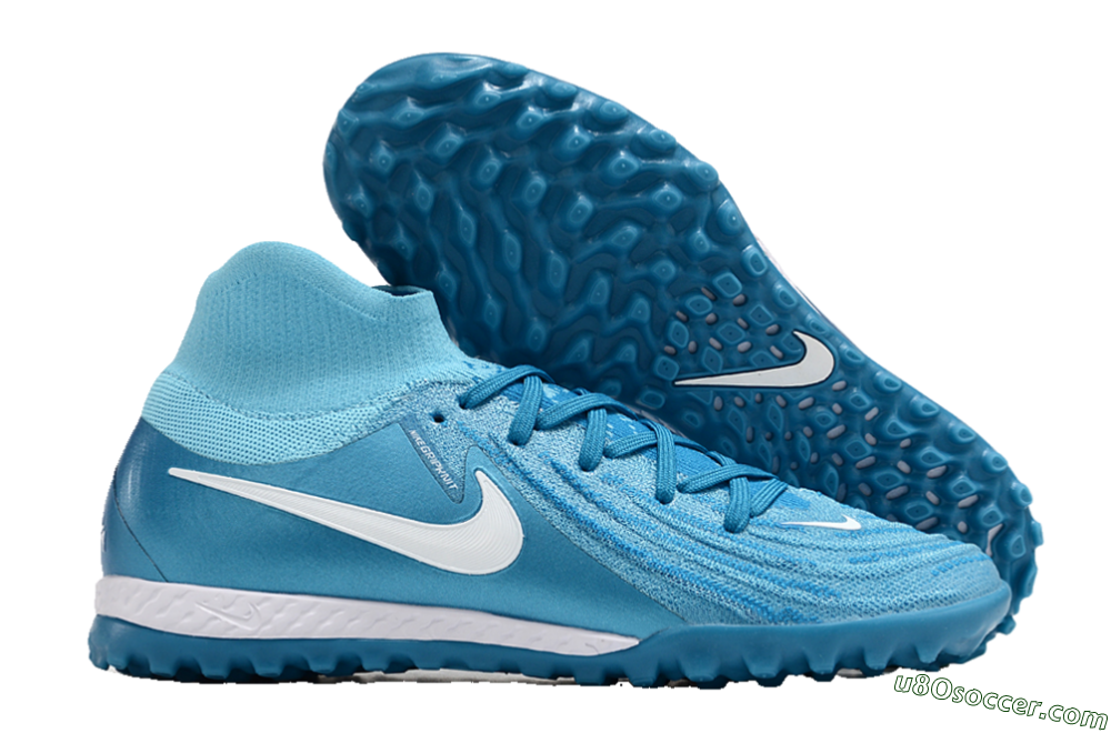 Nike Phantom Luna Elite TF Artificial Turf Soccer Shoes - Jade/White/Blue 1
