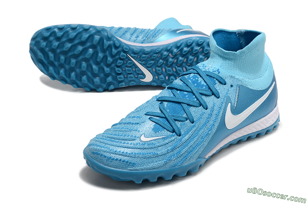 Nike Phantom Luna Elite TF Artificial Turf Soccer Shoes - Jade/White/Blue 3