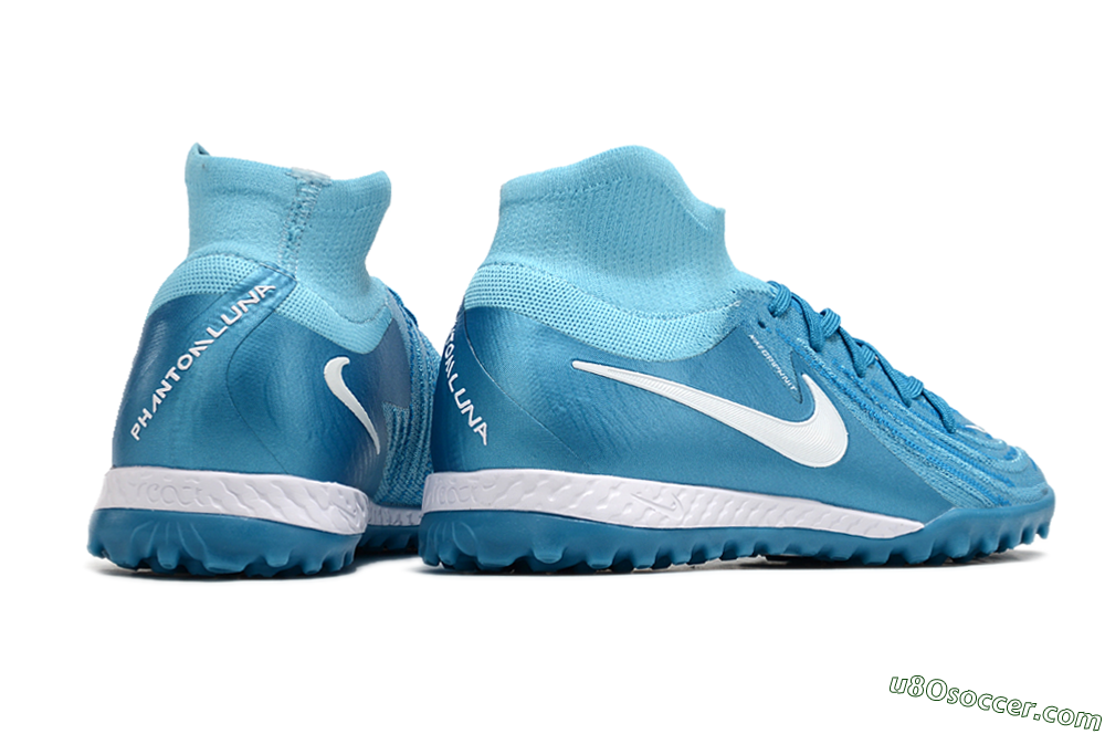 Nike Phantom Luna Elite TF Artificial Turf Soccer Shoes - Jade/White/Blue 6