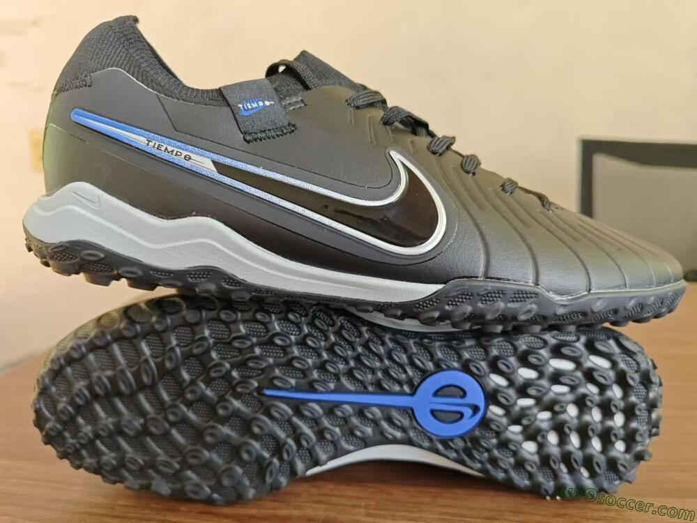 NikeTiempo Legend 10 TF Artificial Turf Soccer Shoes - Black/Blue/White