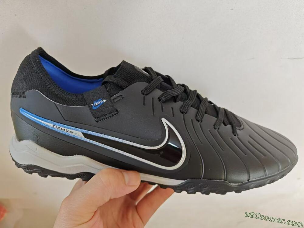 NikeTiempo Legend 10 TF Artificial Turf Soccer Shoes - Black/Blue/White