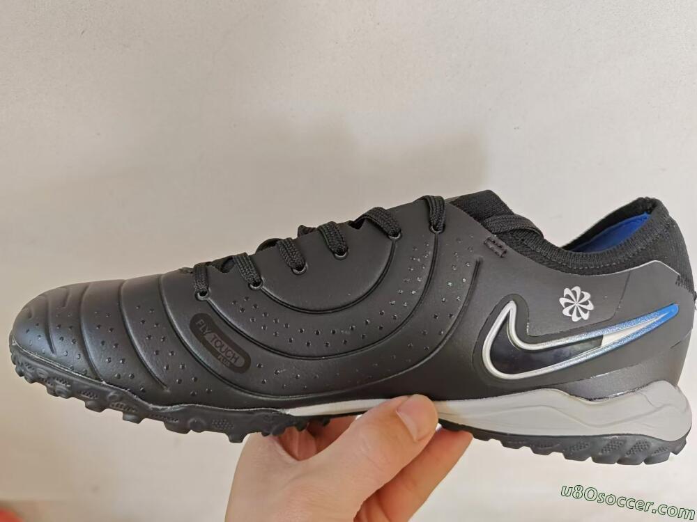 NikeTiempo Legend 10 TF Artificial Turf Soccer Shoes - Black/Blue/White