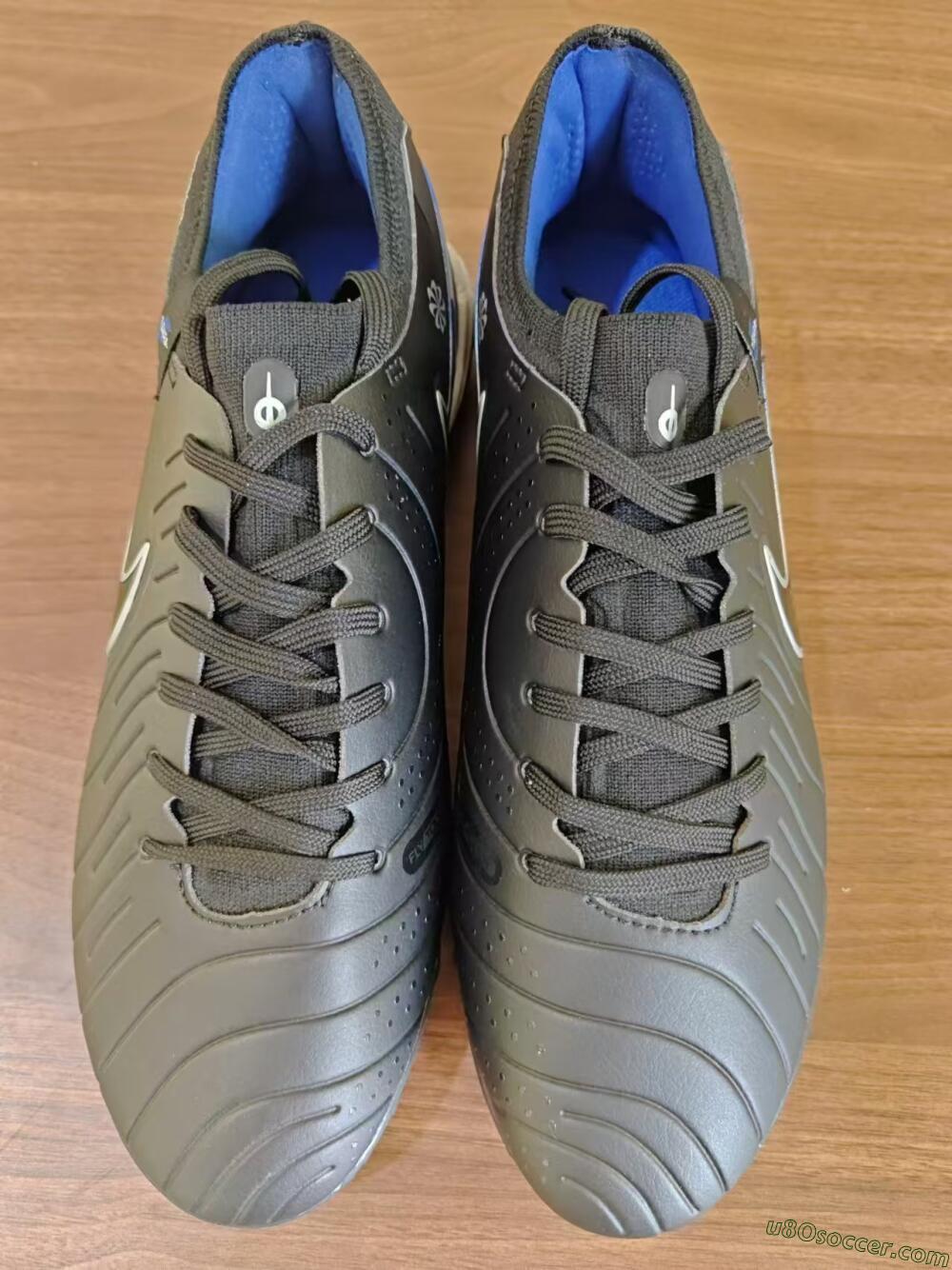 NikeTiempo Legend 10 TF Artificial Turf Soccer Shoes - Black/Blue/White