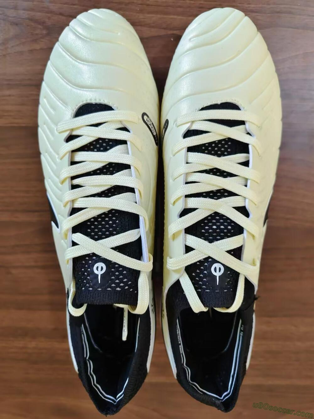 Nike Tiempo Legend 10 Elite FG Firm Ground Soccer Cleats - Beige/Black/White